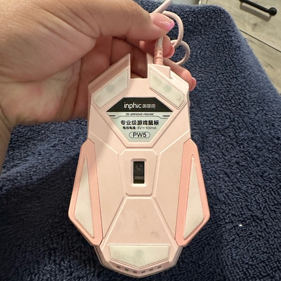 Pink Wired mouse. - Picture 5 of 14